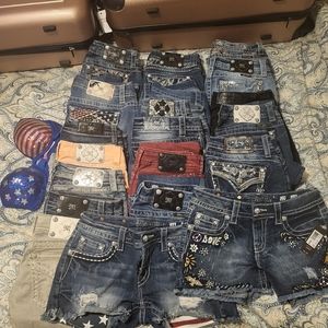 Miss Me shorts and jeans